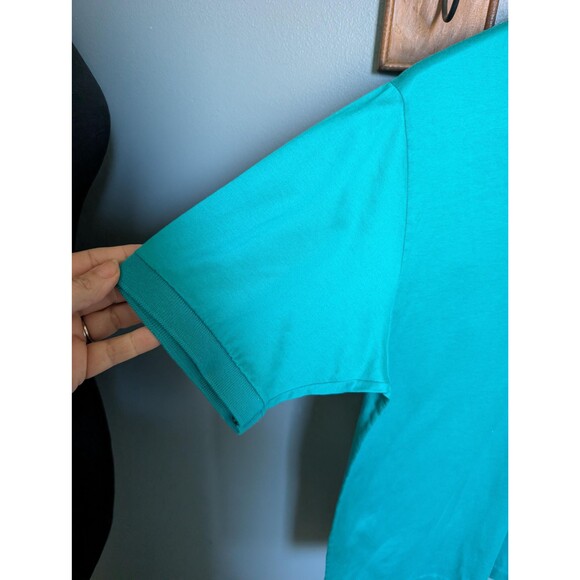 Vintage Pierre Cardin Polo Shirt: Teal Shirt Mens Size Large - Picture 8 of 10